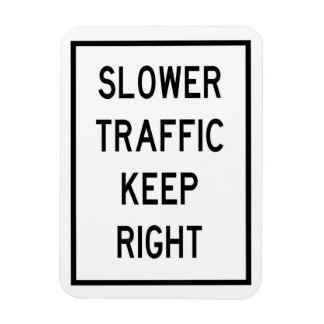 Tráfico más lento mantener el imán del coche derec