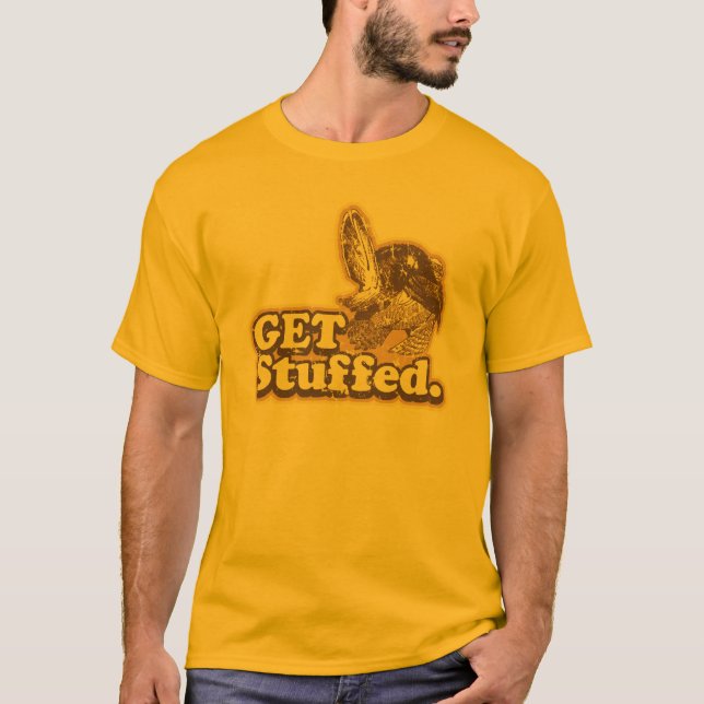 Tragar la graciosa camiseta básica de Acción de Gr (Anverso)