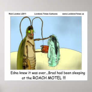 Tragedia en Roach Motel Posters divertidos