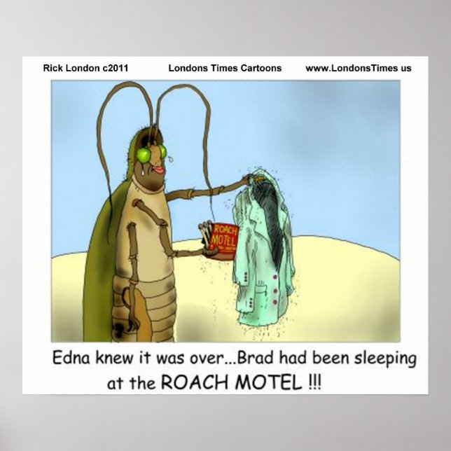 Tragedia en Roach Motel Posters divertidos (Frente)