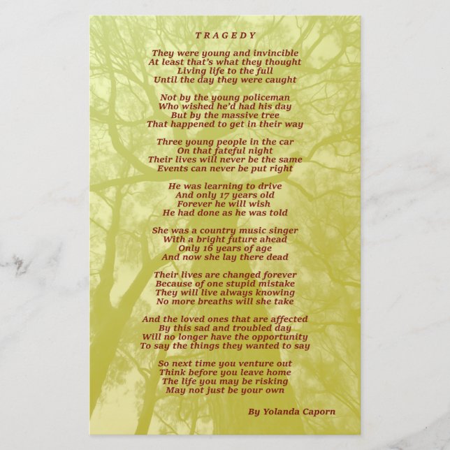 Tragedy Flyer (Frente)