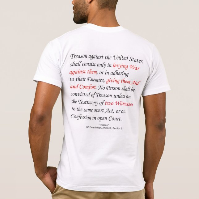 Traición en la camiseta de los hombres de la (Reverso)