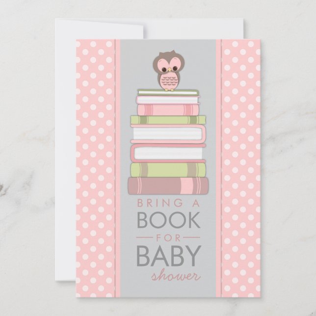 Traiga a libro la invitación dulce de Baby Shower (Anverso)