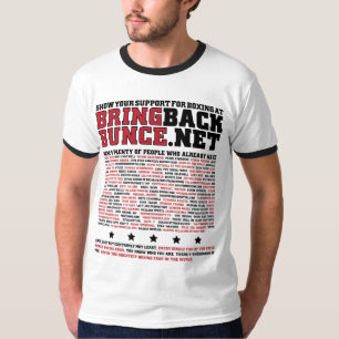 TRAIGA DETRÁS la camiseta del FUNCIONARIO de BUNCE