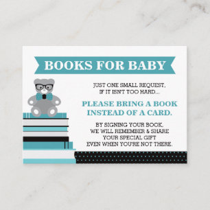 Traiga una tarjeta de libro, pequeño hombre, oso