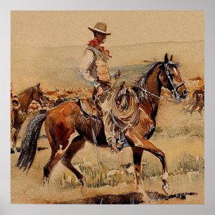 “Trail Drive” 2 Arte Occidental por Edward Borein
