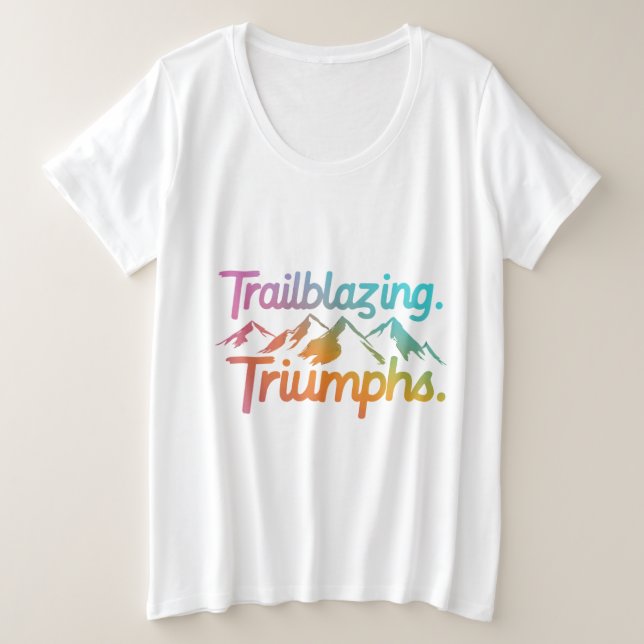 Trailblazing triunfa en camiseta de moda femenina (Anverso del diseño)