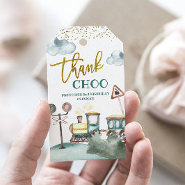 Train Boy 2º cumpleaños etiqueta de favor