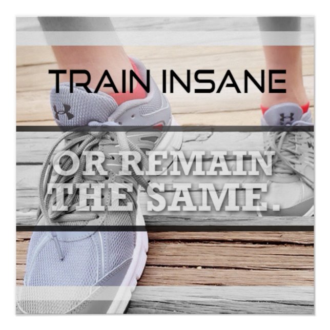 Train Insane Motivational Poster (Anverso)