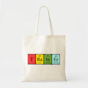 Trainer nombre de tabla periódica de la bolsa de d