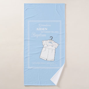 Traje de Bautizo Nieto Personalizado en Azul Bebé