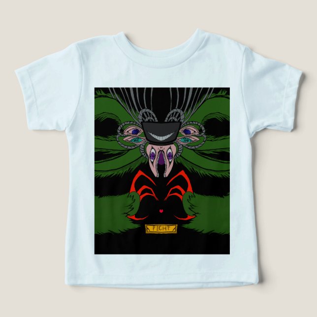 Traje de bebé de arte oscuro único para bebé (Diseño delantero )