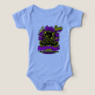Traje de bebé de flor morada linda – Floral Adorab