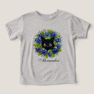 Traje de bebé niño floral de gato lindo Bluebonnet