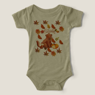 Traje de bebé para animales de otoño