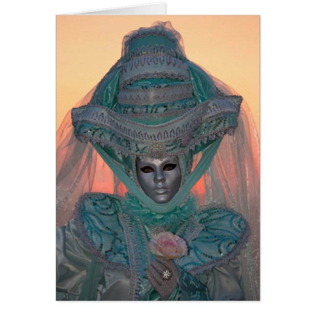 Traje de Carnaval Azul, Venecia (Frente)
