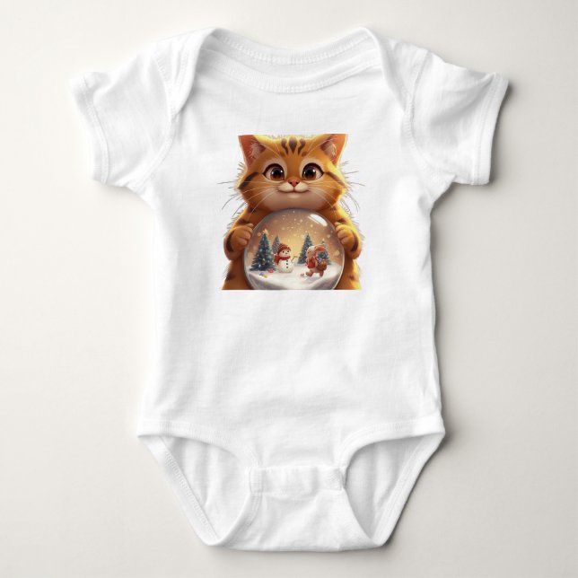 Traje de cuerpo de bebé en jersey con gato de Navi (Anverso)