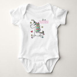 Traje de cuerpo de jersey para bebé Ser un unicorn