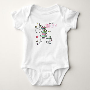 Traje de cuerpo de jersey para bebé Ser un unicorn