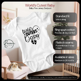 Traje de cuerpo Jersey para bebé más lindo del mun