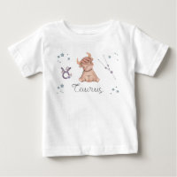Traje de cuerpo y camiseta para bebé Zodíaco Tauro