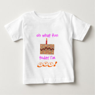 Traje de cumpleaños niña 1 año - camiseta bebé