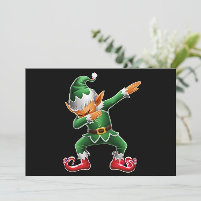 Traje de Elfo con Dabbing Navidad Squad Xmas (Anverso de pie)