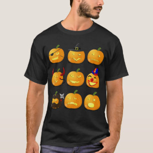 Traje de Halloween de la camiseta de la emoji de