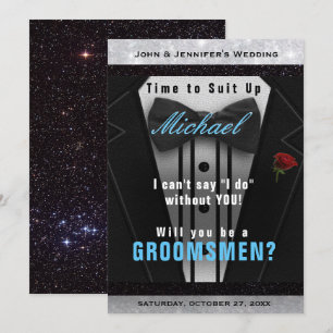 Traje de Invitación de Padrino de Boda Suit Up