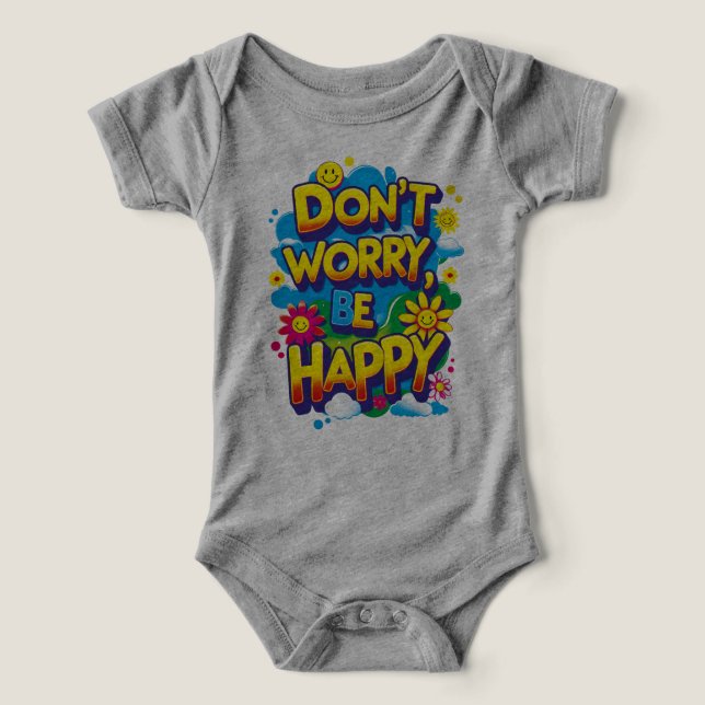 Traje de manga corta  Don't Worry, Be Happy (Diseño delantero )