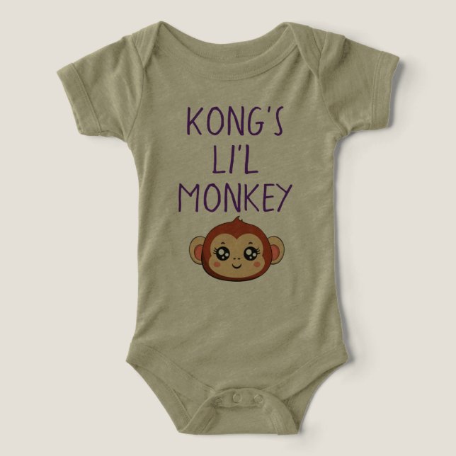 Traje de mono bebé de Kong (Diseño delantero )