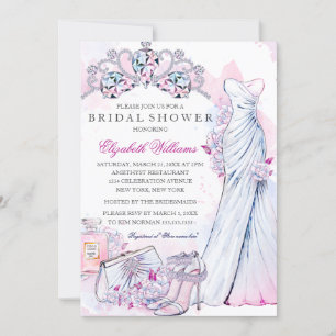 Traje de novia floral de cristal invitación para l