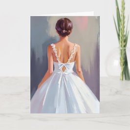 Traje de novia | Tarjeta de acuarela de vestido de