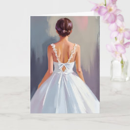 Traje de novia | Tarjeta de acuarela de vestido de