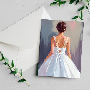 Traje de Novia   Tarjeta de Acuarela de Vestido de