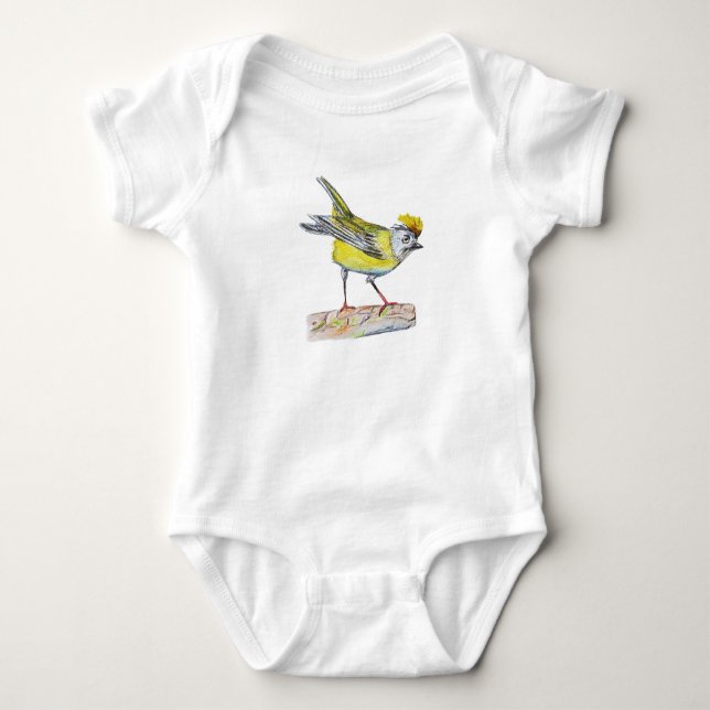 Traje de pájaros amarillos para niños Jersey Bodys (Anverso)