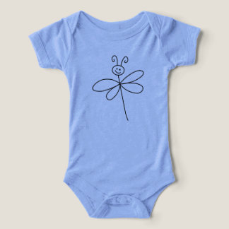 Traje de una pieza de bebé con mezcla de tres hilo