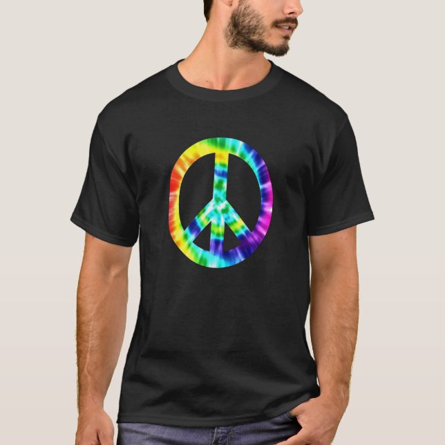 Traje del hippy de la camiseta 60s 70s del signo (Anverso)