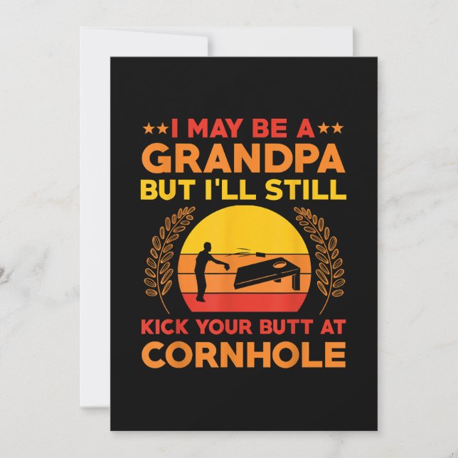 Traje divertido de abuelo de Cornhole para lanzami (Anverso)