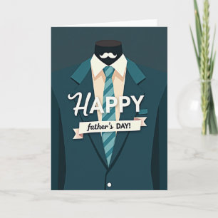 Traje elegante tarjeta del Día del Padre