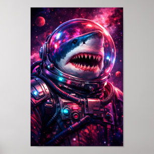 Traje Espacial de Astronauta Tiburón Arte de Cienc