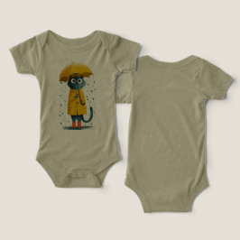Traje impermeable de gato de dibujos animados enca