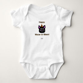 Traje para niños de Jersey de gato negro Meow-A-We