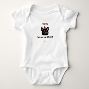 Traje para niños de Jersey de gato negro Meow-A-We