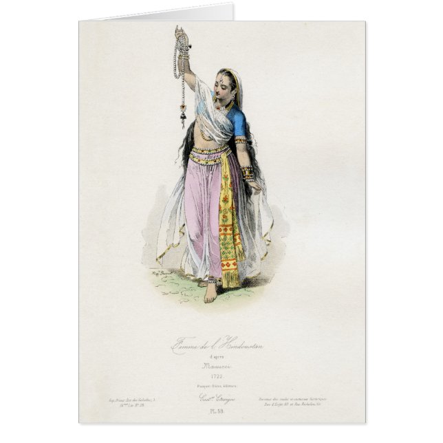 Traje tradicional de la mujer india (Frente)