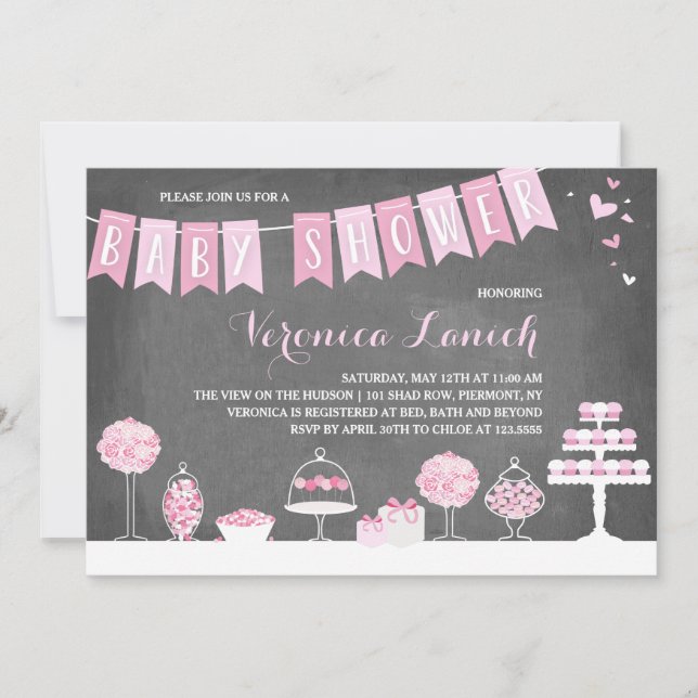 Trajes dulces | Invitación de Baby Shower (Anverso)