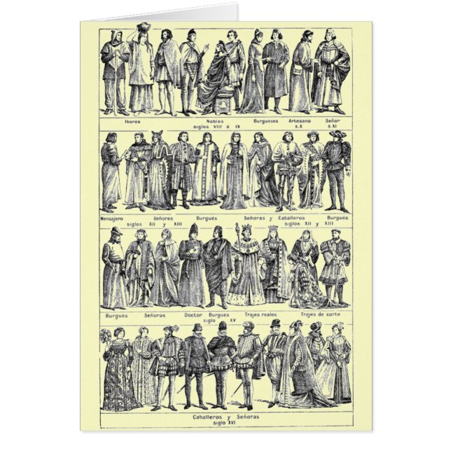 Trajes históricos (Frente)