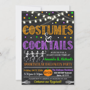 Trajes Y Cócteles Invitación A Halloween