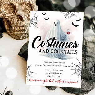 Trajes Y Cócteles Invitación A La Fiesta De Hallow