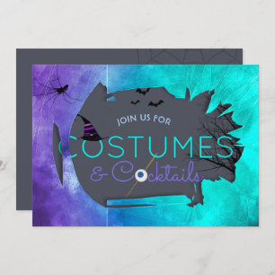 Trajes y cócteles Invitación a la fiesta de Hallow